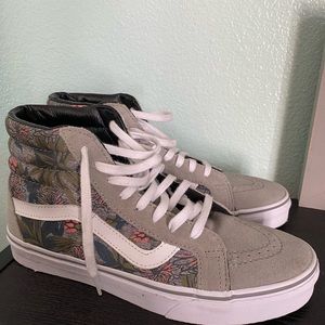 Floral high top vans